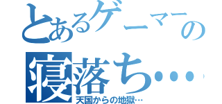 とあるゲーマーの寝落ち…（天国からの地獄…）