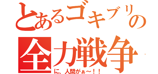 とあるゴキブリの全力戦争（に、人間がぁ～！！）