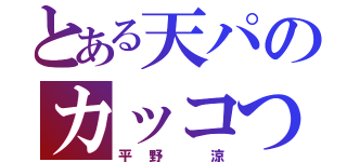 とある天パのカッコつけ（平野 涼）