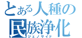 とある人種の民族浄化（ジェノサイド）