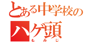 とある中学校のハゲ頭（もみじ）