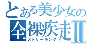 とある美少女の全裸疾走Ⅱ（ストリーキング）