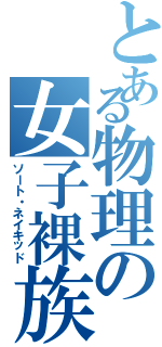 とある物理の女子裸族（ソート・ネイキッド）