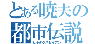 とある暁夫の都市伝説（セキタクスゼイアン）