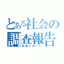 とある社会の調査報告（社会レポート）