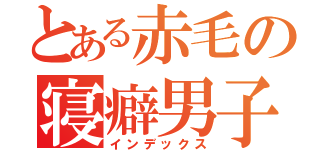 とある赤毛の寝癖男子（インデックス）