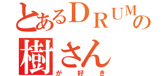 とあるＤＲＵＭＳの樹さん（が好き）