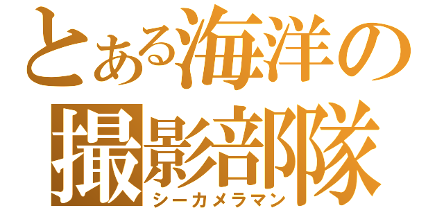 とある海洋の撮影部隊（シーカメラマン）