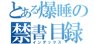 とある爆睡の禁書目録（インデックス）