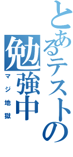 とあるテストの勉強中（マジ地獄）