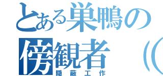 とある巣鴨の傍観者（か仮（隠蔽工作）