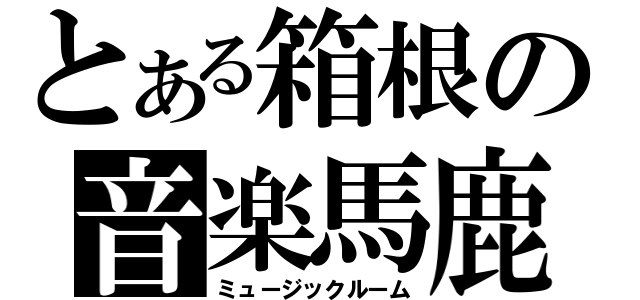 とある箱根の音楽馬鹿（ミュージックルーム）