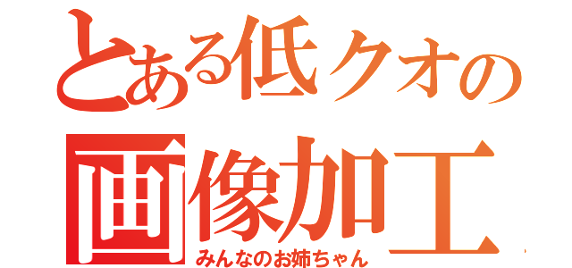 とある低クオの画像加工（みんなのお姉ちゃん）