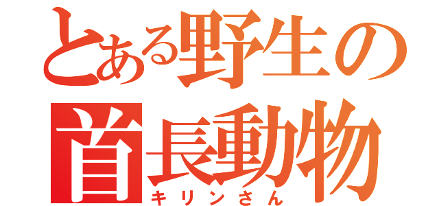 とある野生の首長動物（キリンさん）