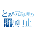 とある元総理の押尾口止（２億円）