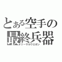 とある空手の最終兵器（リーサルウエポン）