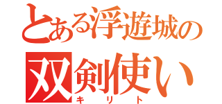 とある浮遊城の双剣使い（キリト）