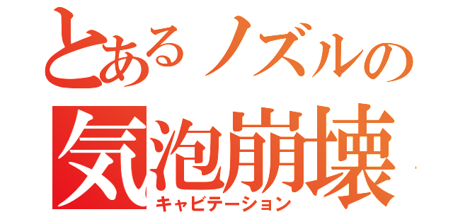 とあるノズルの気泡崩壊（キャビテーション）