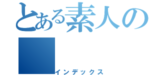 とある素人の（インデックス）