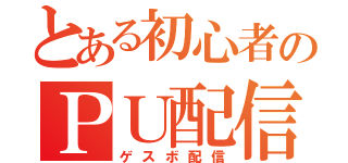 とある初心者のＰＵ配信（ゲスボ配信）