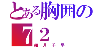 とある胸囲の７２（如月千早）