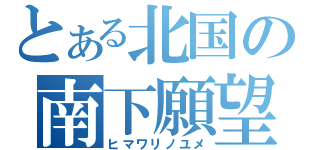 とある北国の南下願望（ヒマワリノユメ）