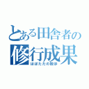 とある田舎者の修行成果（ほぼただの散歩）