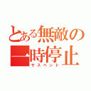 とある無敵の一時停止（サスペンド）