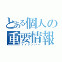 とある個人の重要情報（マイナンバー）