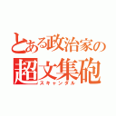 とある政治家の超文集砲（スキャンダル）