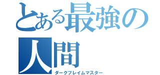 とある最強の人間（ダークフレイムマスター）