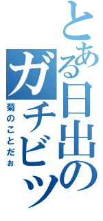 とある日出のガチビッチ（菊のことだぉ）