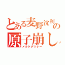 とある麦野沈利の原子崩し（メルトダウナー）