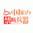 とある国家の禁断兵器（ｎｕｃｌｅａｒ）