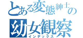 とある変態紳士の幼女観察（インデックス）