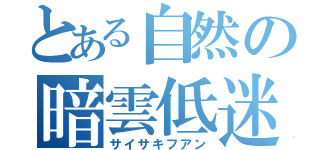 とある自然の暗雲低迷（サイサキフアン）