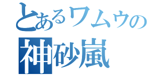 とあるワムウの神砂嵐（）