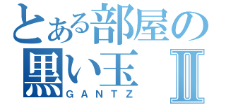 とある部屋の黒い玉Ⅱ（ＧＡＮＴＺ）