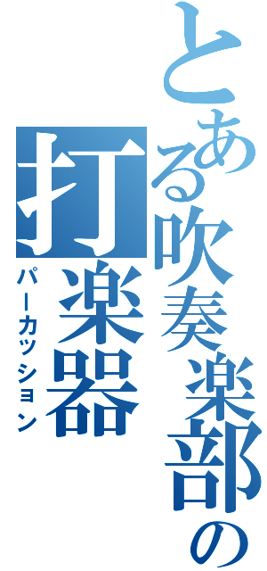 とある吹奏楽部の打楽器Ⅱ（パーカッション）