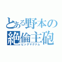 とある野本の絶倫主砲（ビッグマグナム）