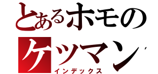 とあるホモのケツマン（インデックス）