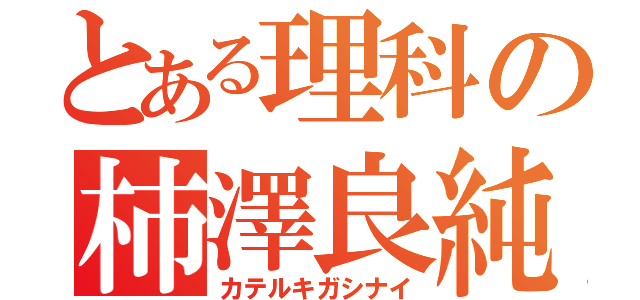 とある理科の柿澤良純（カテルキガシナイ）