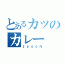 とあるカツのカレー（３５００円）