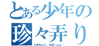 とある少年の珍々弄り（小学生なら、可愛いよね…）