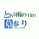 とある雨の日の墓参り（ソラヲノツブヤキ）