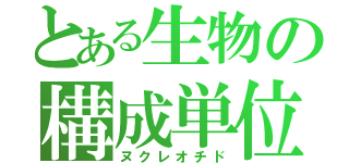 とある生物の構成単位（ヌクレオチド）