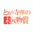 とある寺澤の未元物質（ダークマター）