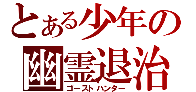 とある少年の幽霊退治（ゴーストハンター）