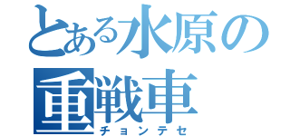 とある水原の重戦車（チョンテセ）