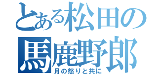 とある松田の馬鹿野郎（月の怒りと共に）